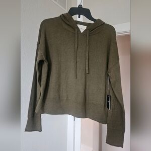 NWT Lucky Brand Khaki Hooded Sweater for Women Cloudsoft Sm
